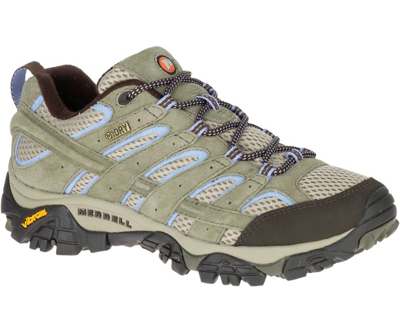 Buty Merrell Moab 2 Wasserdicht Wide Width - Buty Trekkingowe Damskie Merrell - Oliwkowe [QWDMY-0186